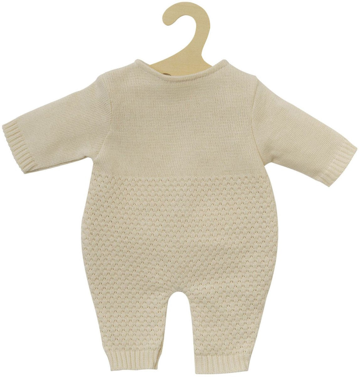 Salopette en tricot pour poupées Heless écru, 28-35cm