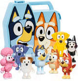 Mallette de rangement Bluey avec 8 figurines