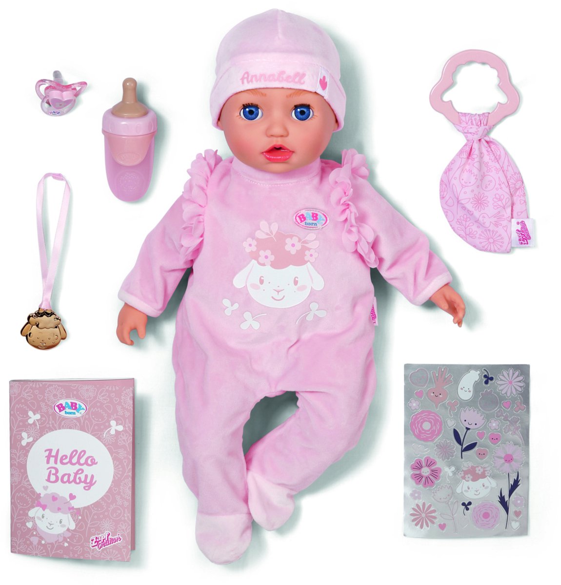 Poupée bébé baby born Annabell 43cm avec accessoires et son.