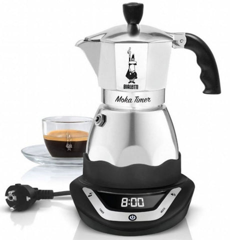 Machine à expresso moka Bialetti easy timer - percolateur - 3 tasses - électrique - aluminium