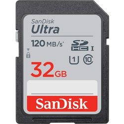 Carte Sandisk ultra SDHC UHS-I Carte mémoire 32 Go (noire, UHS-I, classe 10)
