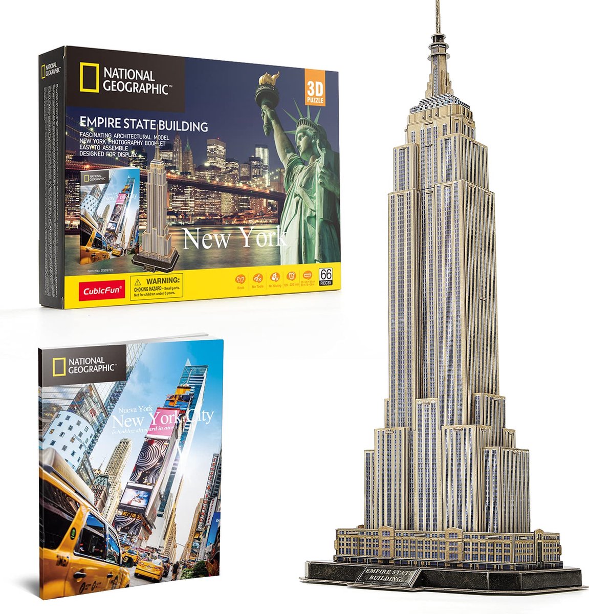 Puzzle 3D amusant et cubique, National Geographic, Empire State Building