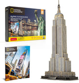 Puzzle 3D amusant et cubique, National Geographic, Empire State Building