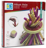 BS toys Jeu en bois Mikado melon, 31 pièces.