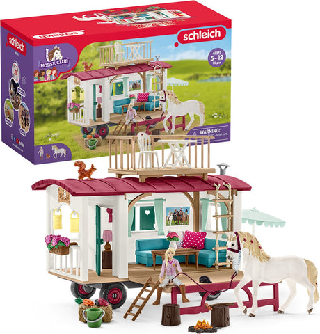 Club équestre Schleich - caravane pour réunions secrètes du club - jouets pour enfants garçons et filles - 5 à 12 ans - 42593