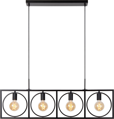 Lucide suus - lampe suspendue - 4xe27 - noir