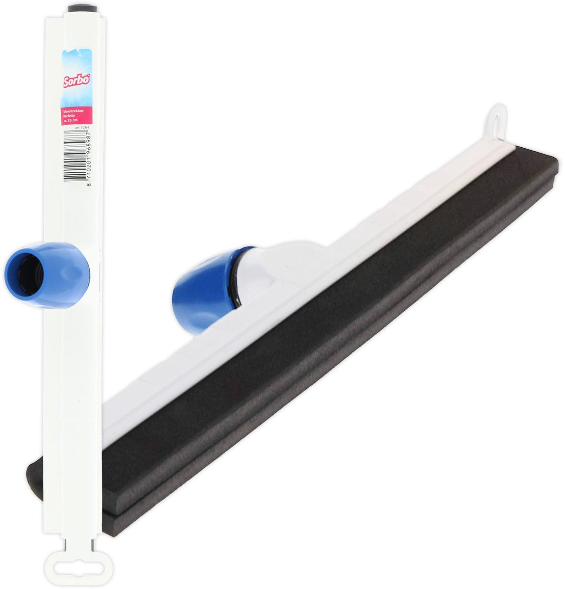 Raclette de sol Sorbo 35 cm - Raclette de sol avec caoutchouc mousse - Raclette à eau pour salle de bain et cuisine