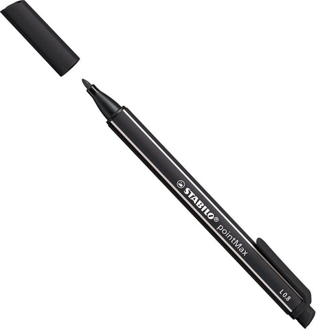 Stabilo pointmax - feutre fin à pointe dure - noir (488 46)
