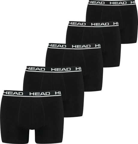 Head 5-pak heren boxershorts - zwart - multipack heren onderbroeken katoen - xl