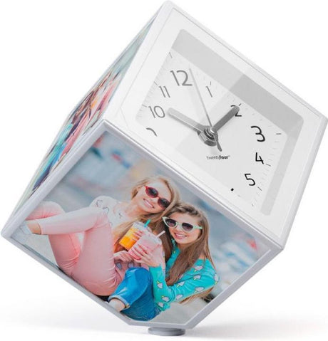 Balvi photo cube tournant avec horloge pour 10 x 10 cm