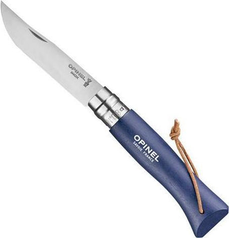 Opinel - couteau de poche - non. 08 - colorama - bleu foncé
