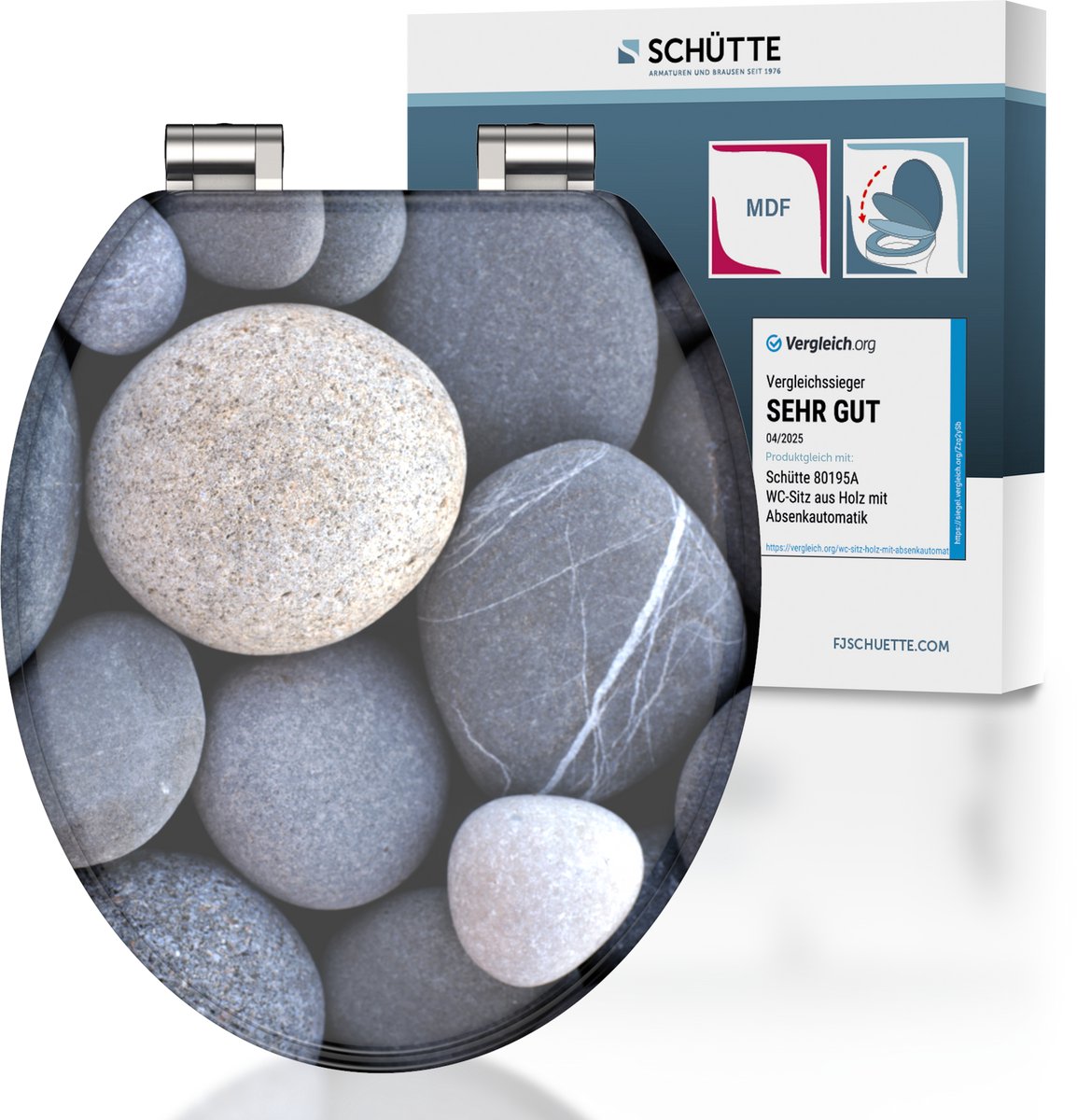 Schütte Schütte Toilet Selt avec pierre grise de fermes molles