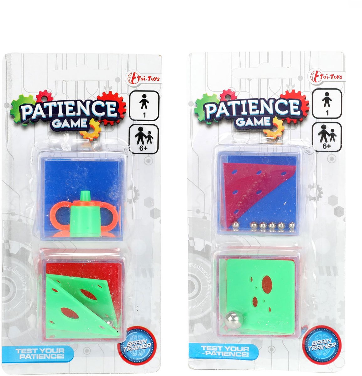 Toi-toys jeu de patience fidget cube, 2 pièces.