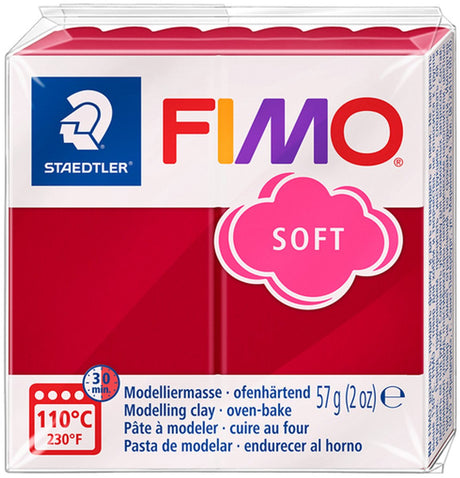 Pâte à modeler Fimo soft 57 g rouge cerise