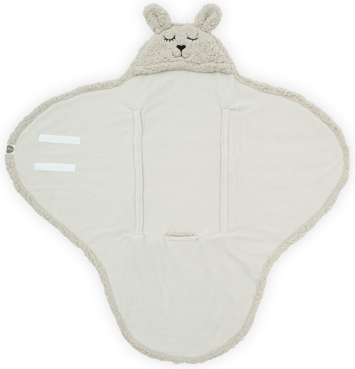 Jollein baby wikkeldeken - bunny - nougat - 100x105cm