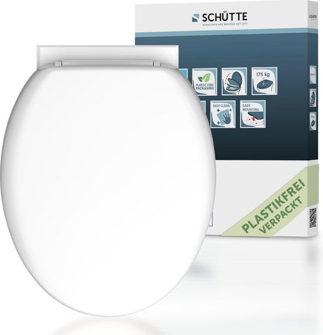 Abattant WC Schütte 10220 duroplast - antibactérien - fermeture amortie - laqué - blanc