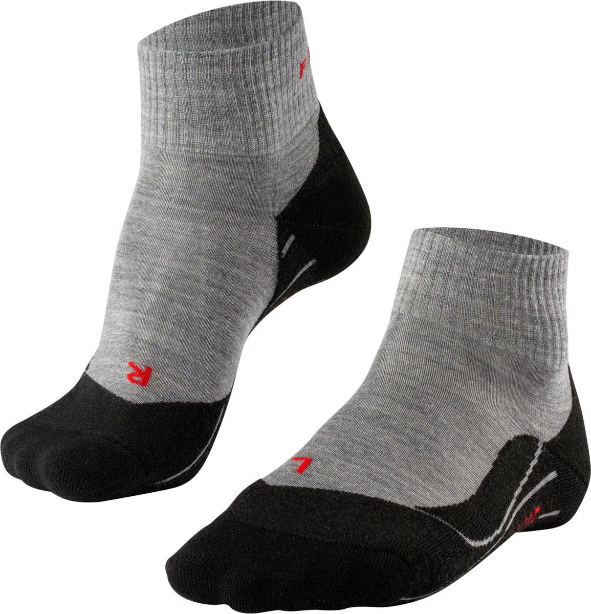 Falke tk5 chaussettes de marche courtes anti-ampoules en laine fine matière fonctionnelle femme gris - taille 39-40