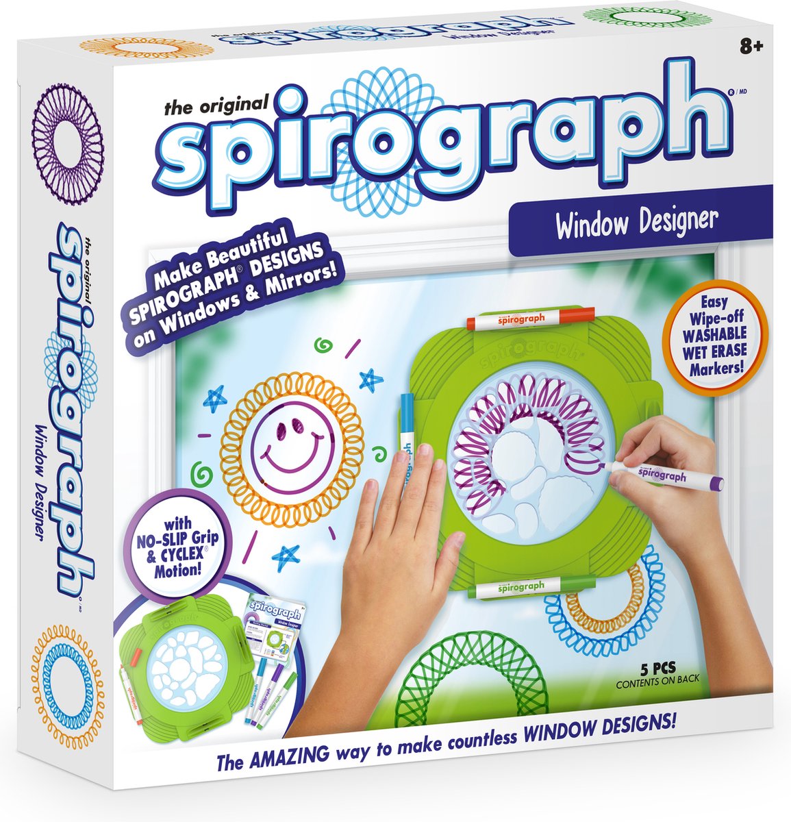 Ensemble de couleurs de concepteur de fenêtres boti spirographe