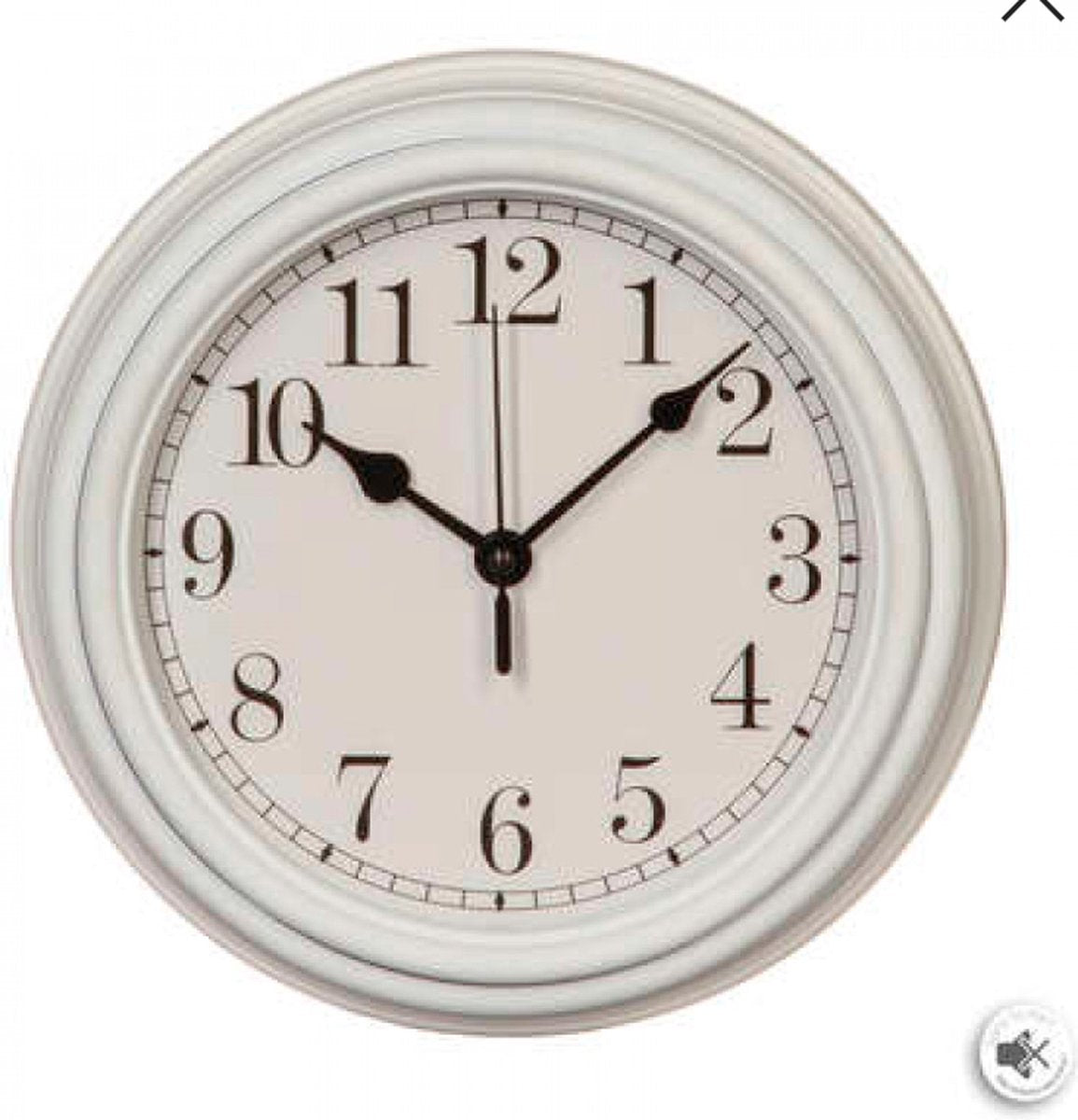 Atmosphera - horloge authentique - blanche - 22x22x3,8 cm - bois - mouvement silencieux