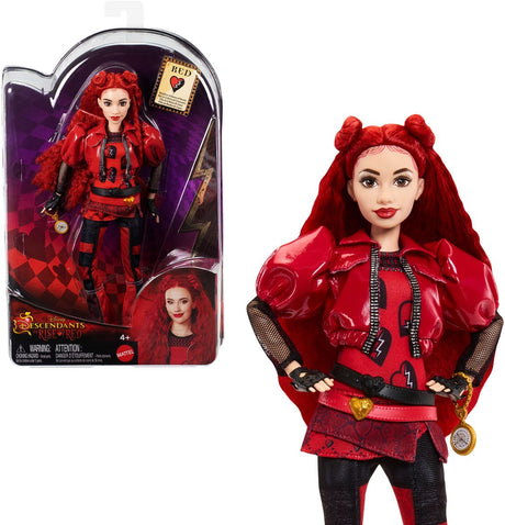 Mattel Disney poupée fille de la reine de cœur rouge - poupée mannequin.