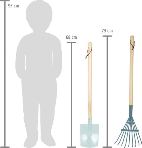 Petit pied - outils de jardin en bois, 4dlg.