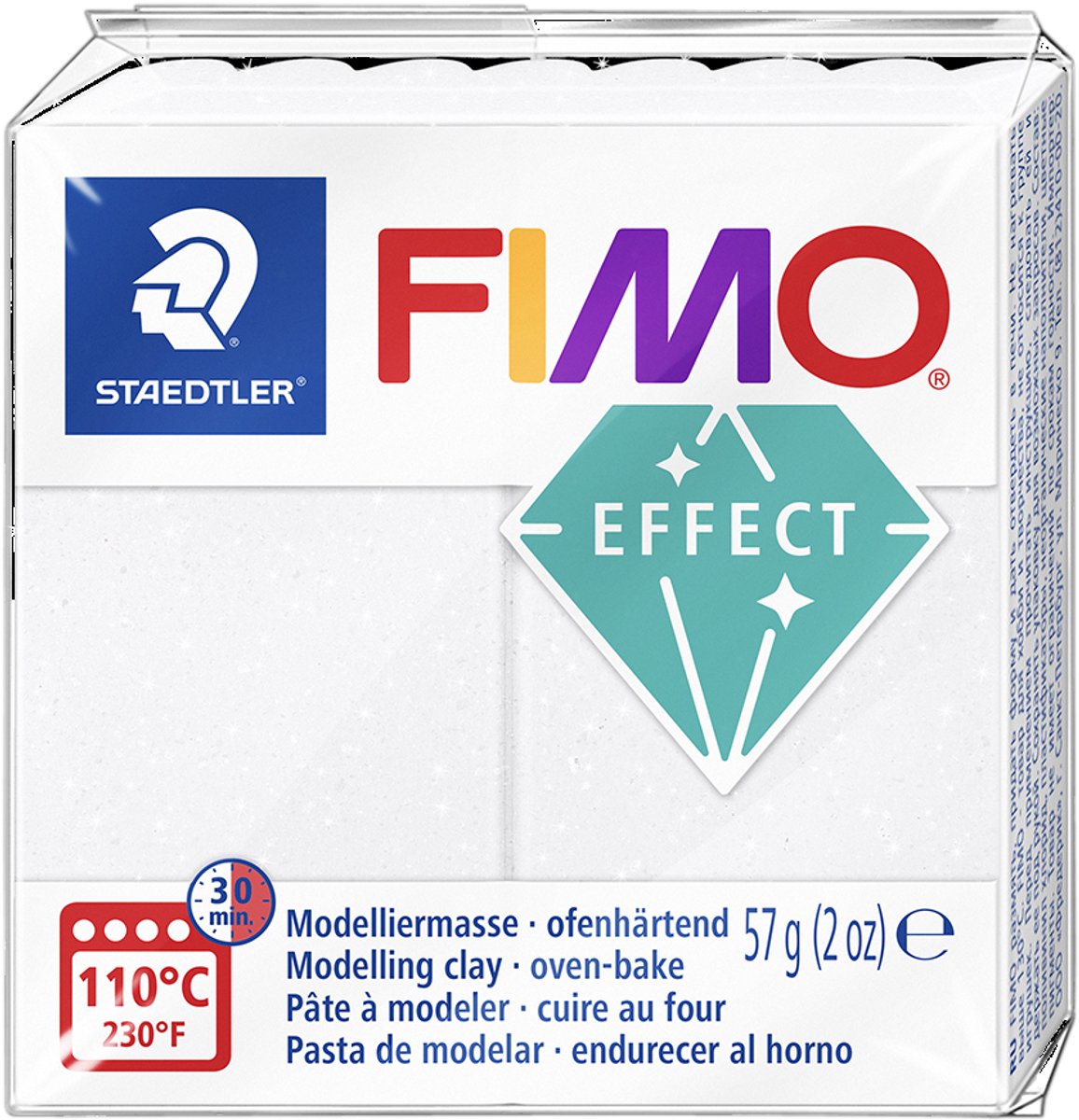 Pâte à modeler Fimo effect durcissant au four bloc standard 57 g - rouge galaxie