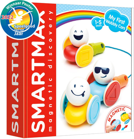 Smartmax mes premières voitures bancales - voitures et train magnétiques - jeu de construction avec cordon de serrage - jouets éducatifs pour les tout-petits - à partir de 1 an