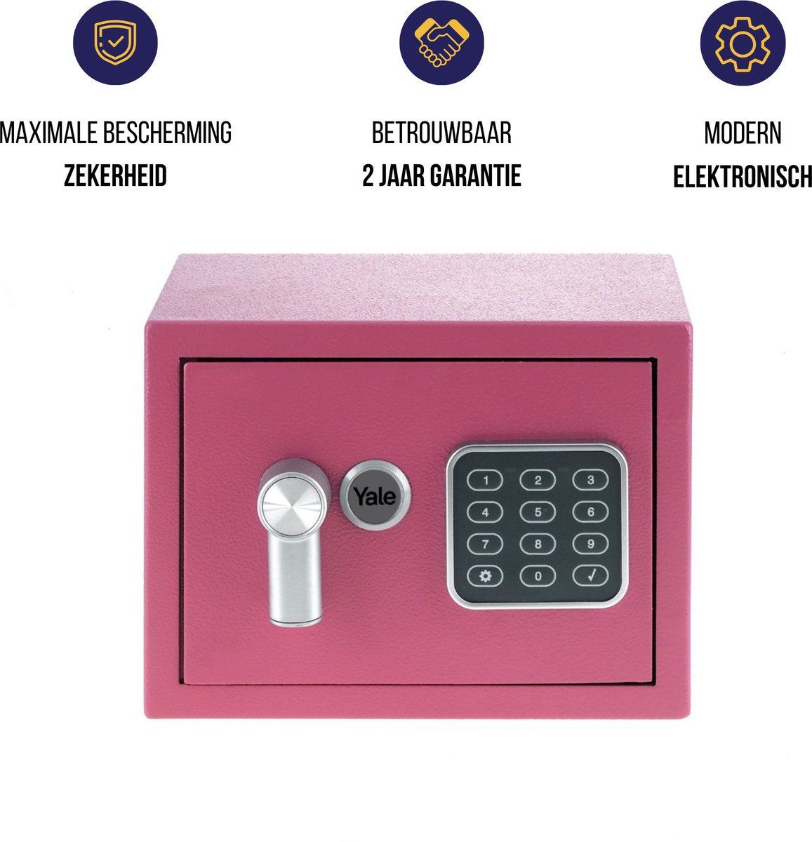 Yale - coffre-fort électronique - mini - rose - protection standard - db2
