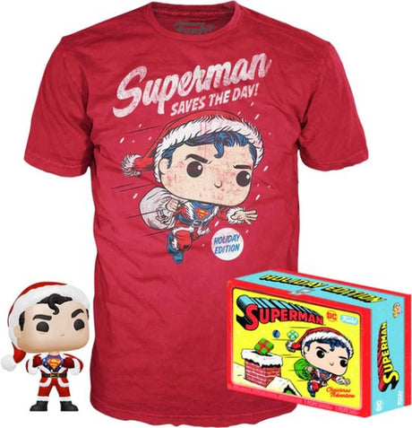 Funko-pop ! tee box : dc superman sauve la situation #353 (taille xl)