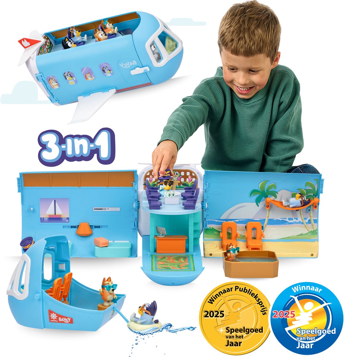 Bluey avion méga 3 en 1