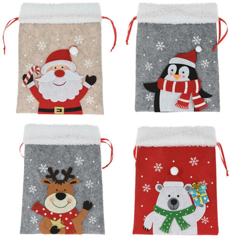 Sac en feutre de silhouette de Noël