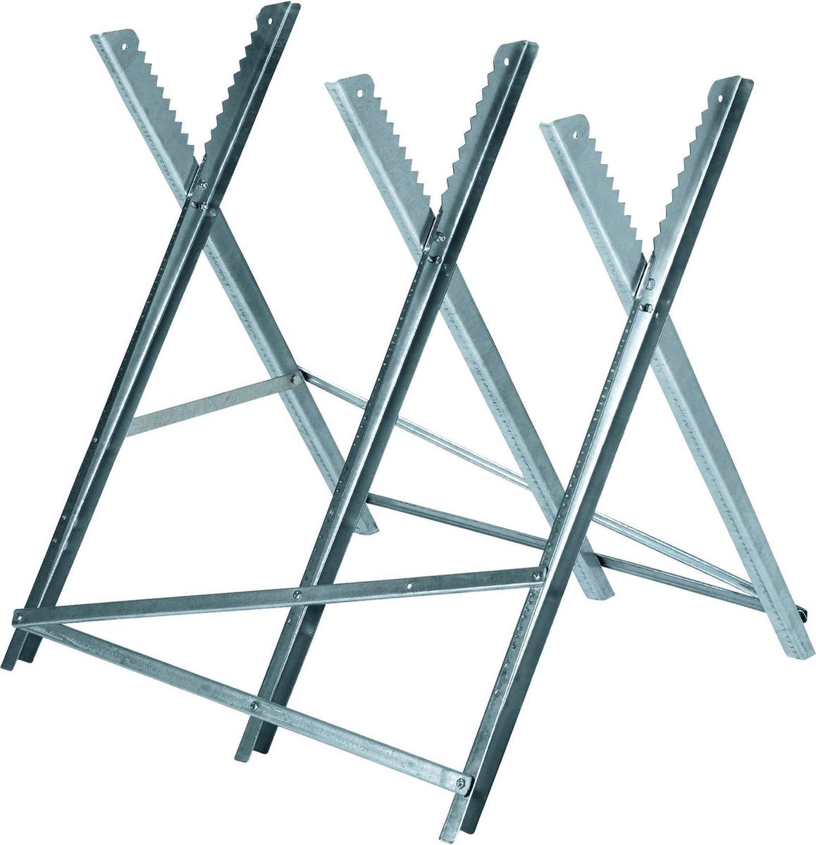 Chevalet Einhell - max. charge : 150 kg - longueur : env. 80 cm - pliable - max. diamètre des bûches : ø30 cm - 3 hauteurs de travail : 60, 64 et 68 cm