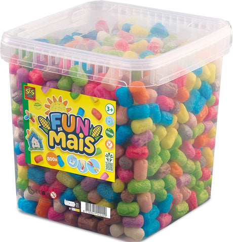 Ses creative funmais - crafting - vegan sans gluten - facile à laver - pour les enfants à partir de 3 ans - seau de 800 pièces