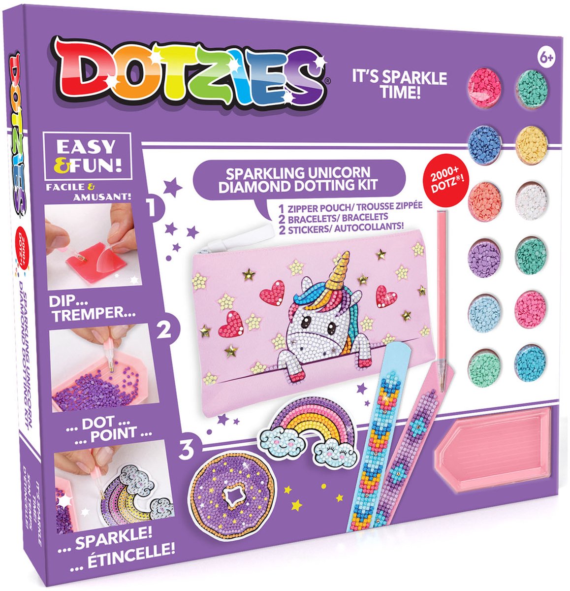 Diamond dotz® Diamond Dotz Craft Set - Bébé Licorne - Jouet de peinture au diamant.