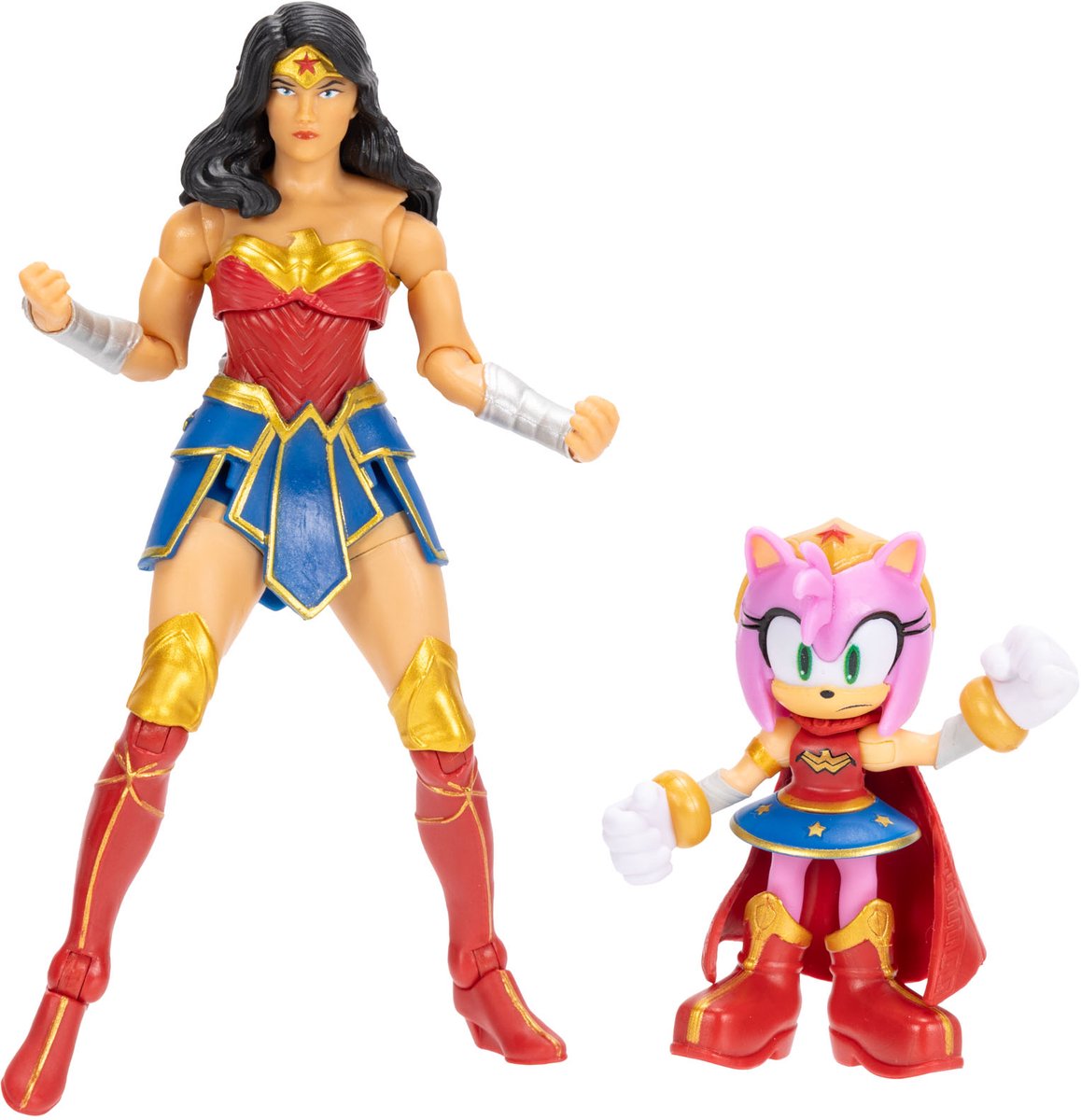 Jakks Sonic DC Amy 6 cm Wonder Women 13 cm figurines multicolore