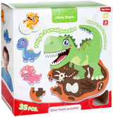 Toi-toys puzzle de sol en mousse petites étoiles dinosaure, 36 pcs.