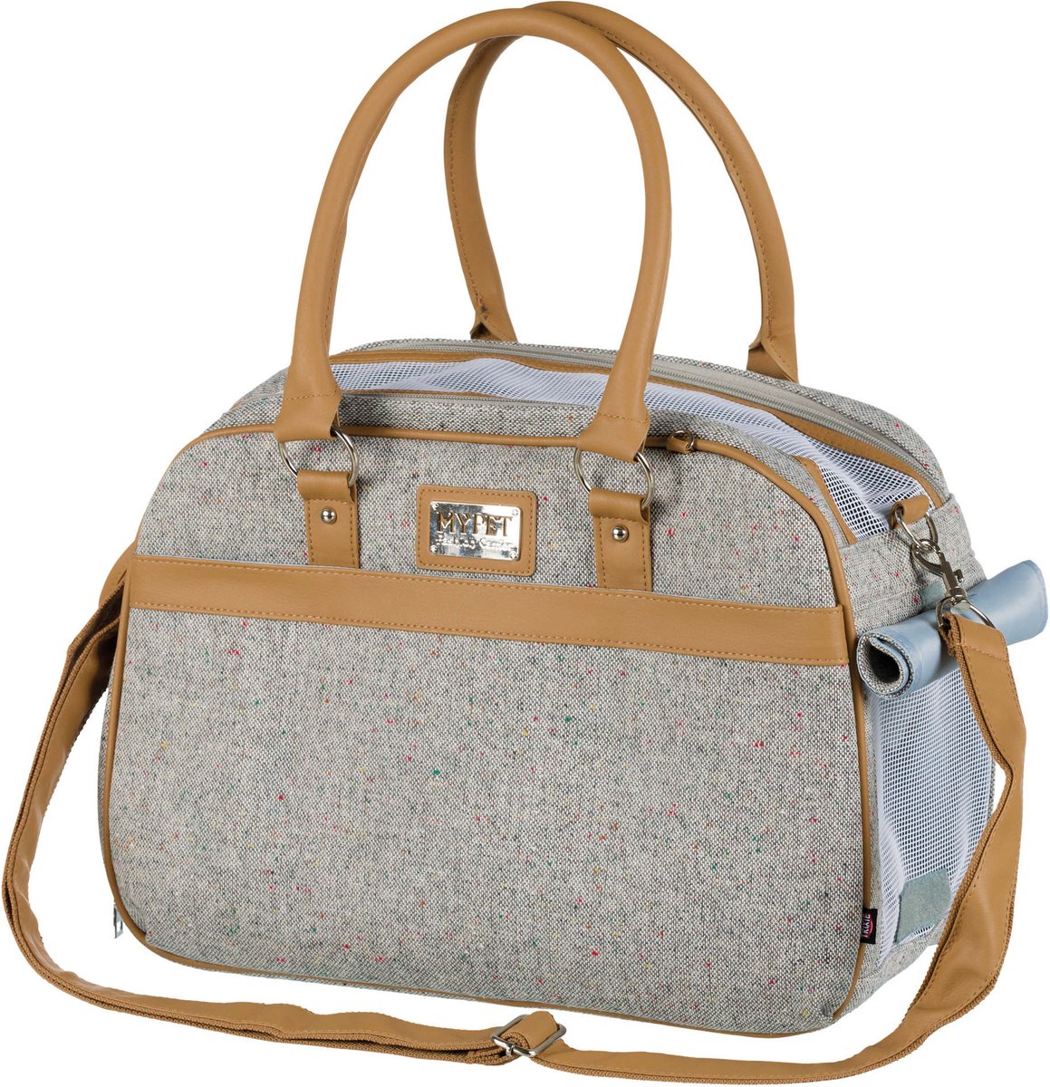 Trixie sac pour chien Helen - gris, maille de ventilation, 19x28x40 cm, maximum 10 kg