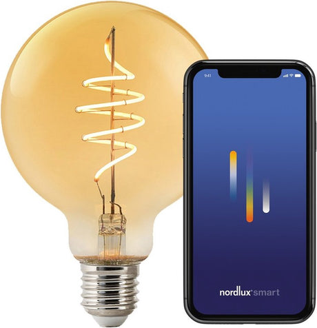 Nordlux g95-source lumineuse-intelligent-filament-e27-or-déco spirale-2200k