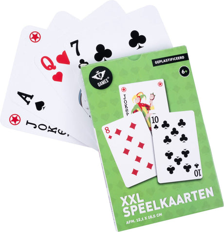 Cartes à jouer xxl 18,5 x 12 cm | 5 pièces