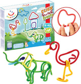 Spaghetteez ensemble 70 pièces - tiges de construction flexibles - jouets 4,5,6,7,8 ans garçons et filles - artisanat filles garçons - jouets de construction - jouets montessori - jouets éducatifs