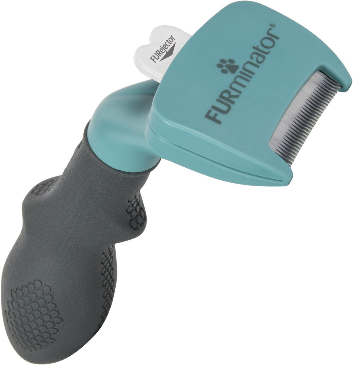 Outil de sous-poil pour chat Furminator - poils courts - peigne à fourrure de chat - turquoise petit