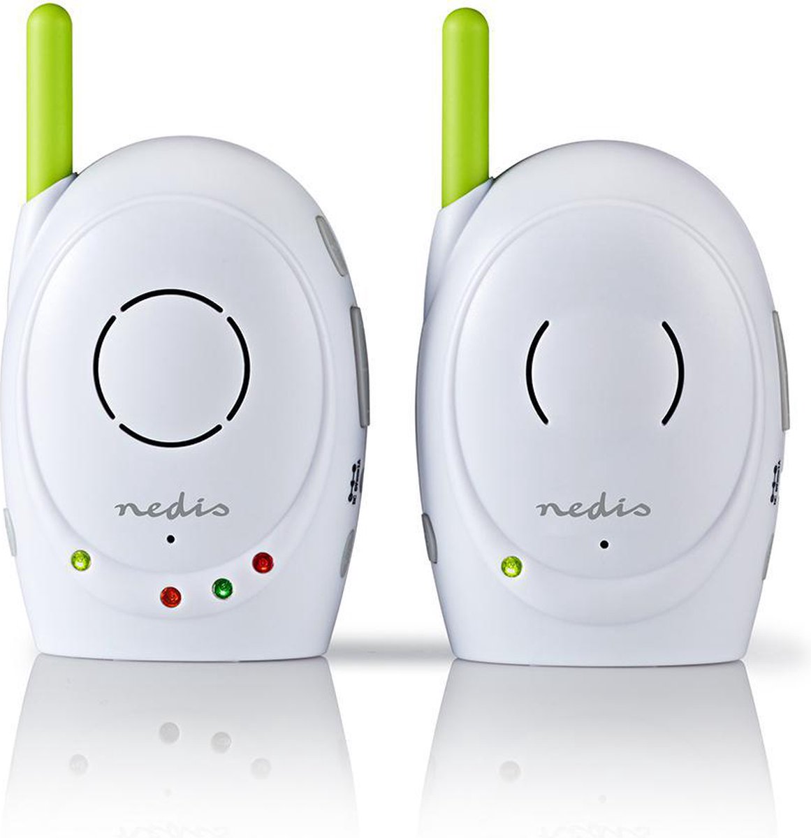 Moniteur pour bébé Nedis - fhss (spectre étalé à sauts de fréquence) - avec fonction talk-back - alimentation secteur par batterie - vert blanc