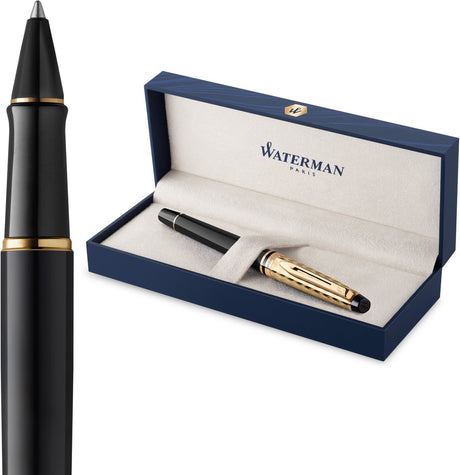 Stylo roller expert Waterman | la collection d'opéra | or noir | emballage cadeau