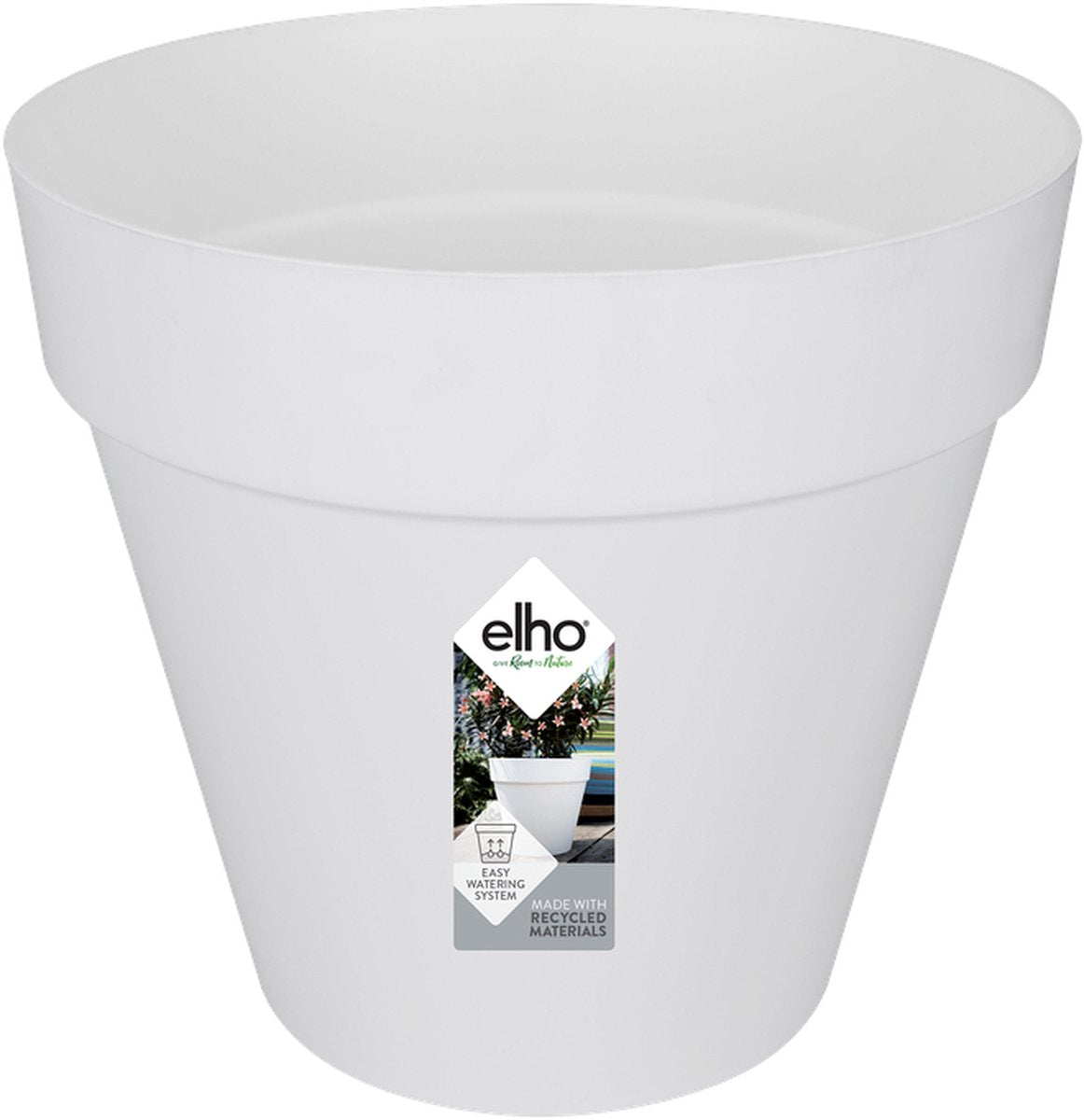 Elho loft urban rond 20 - bloempot voor buiten - ø 19.3 x h 17.5 cm - wit