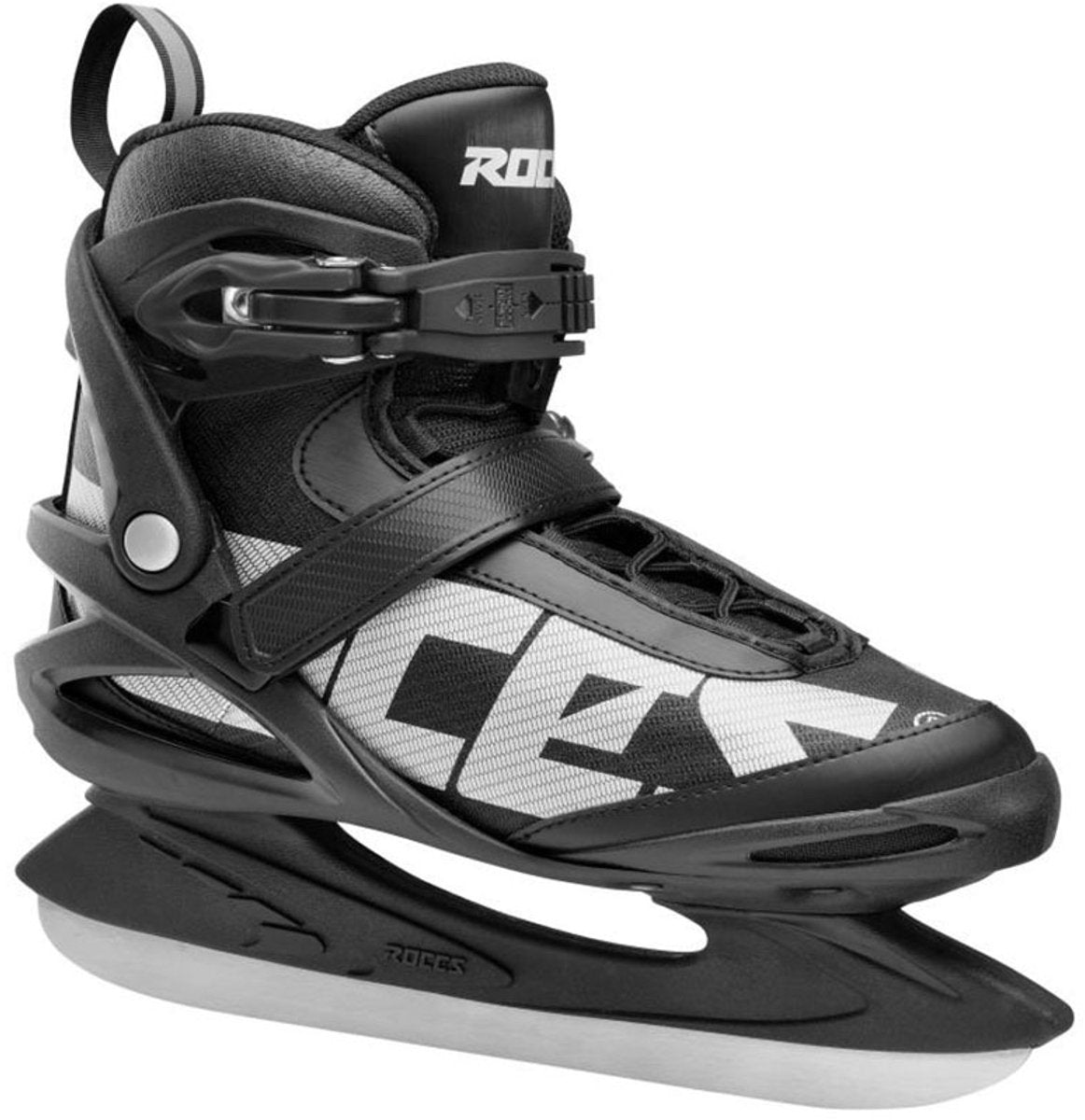 Roces – big icy 2 – patins de hockey sur glace – patins hommes – noir et blanc – rembourrage en mousse confort support de talon renforcé – taille eu 51