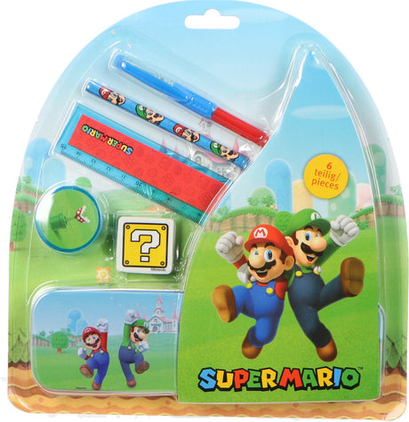 Undercover GmbH Undercover Super Mario School Set - Boîte de 7 pièces avec papeterie.