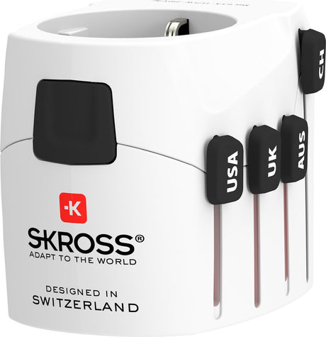 Skross - adaptateur de voyage mondial avec prise de terre 7000 mA