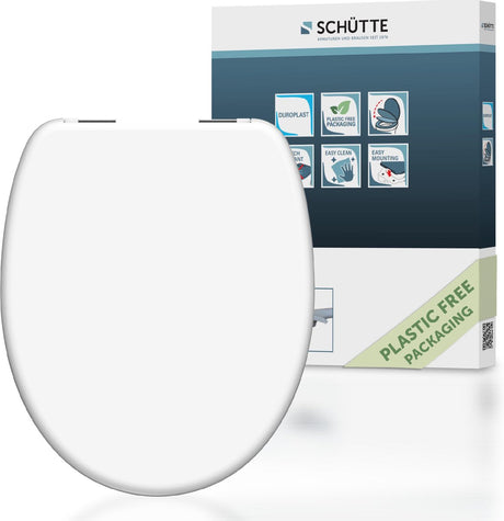 Siège de toilettes Schütte avec un duroplaste blanc enlacée