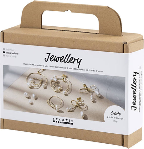 Société créative https : www.ccobby.nl mini-hobbyset-jewelry-earrings-metal-wire-gold-plate-1-box