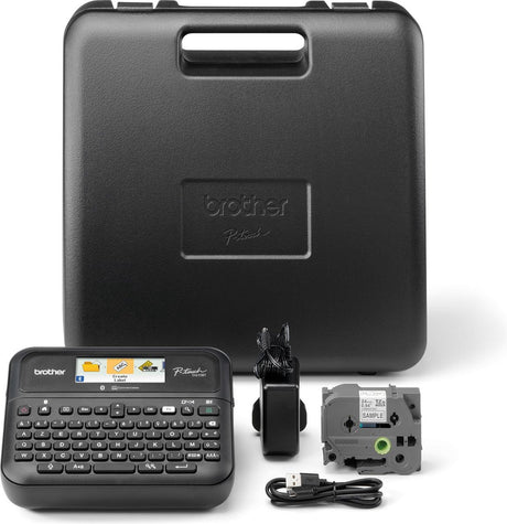 Imprimante d'étiquettes thermique Brother pt-d610btvp - azerty - 180 x 360 dpi - 30 mm sec - USB et Bluetooth - cassettes tze